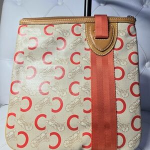 Celine Tan and Red Crossbody Bag